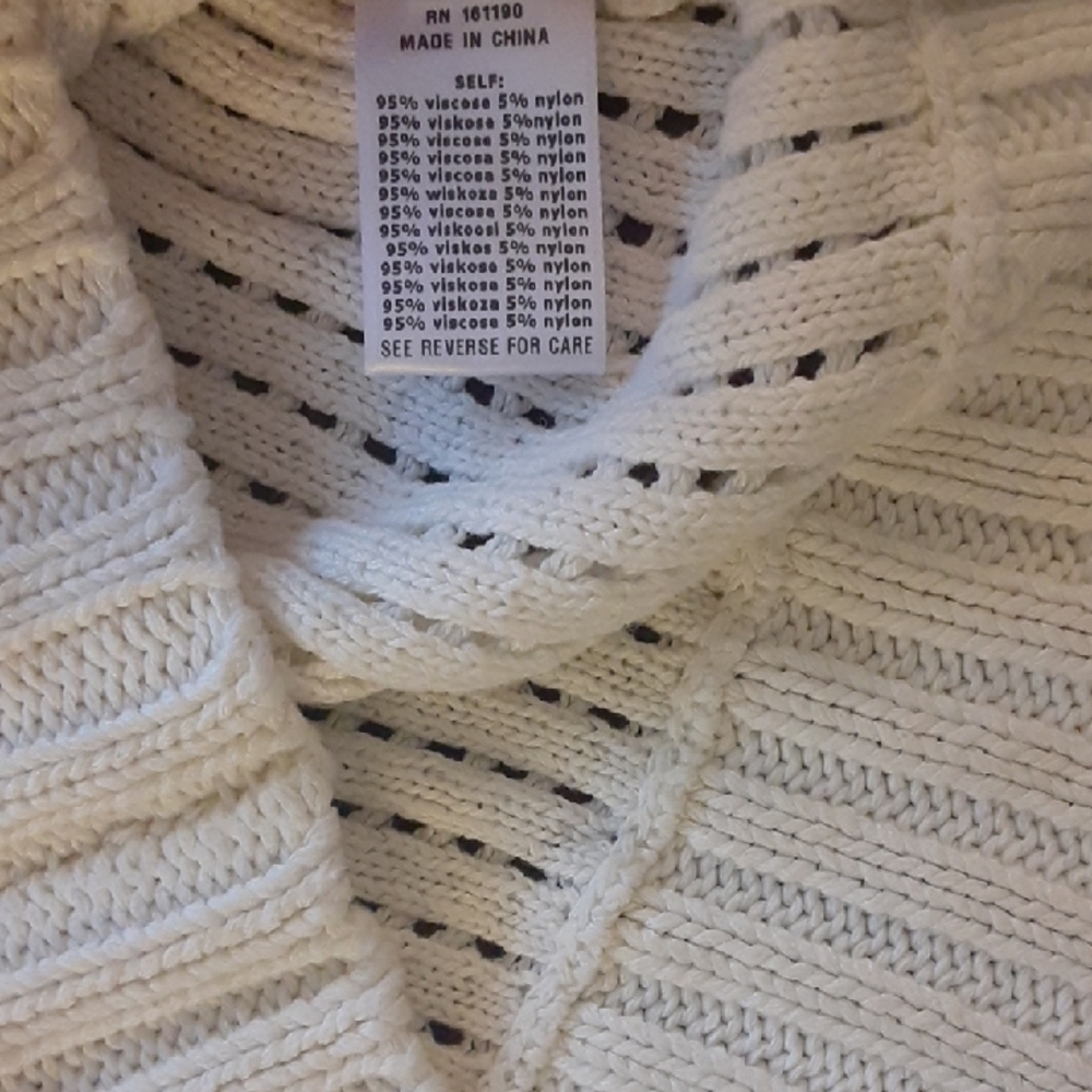 Women's Cream Open-Knit Sweater brand AKNVAS - Picture 7 of 11